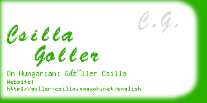 csilla goller business card